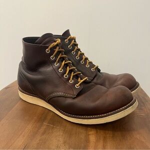 Red wing round toe size 12 leather boots